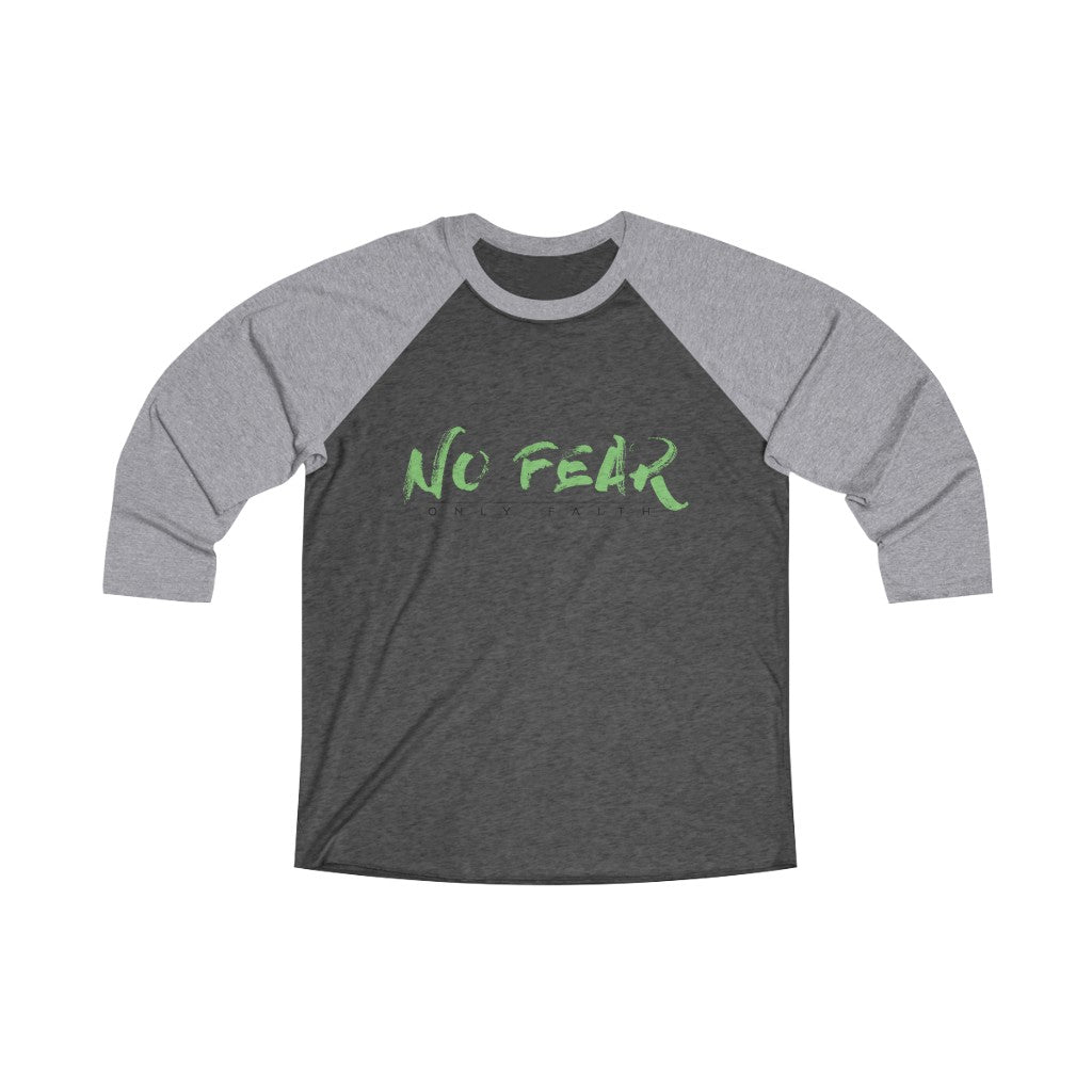 Unisex Tri-Blend 3\4 Raglan Tee (No Fear Green)