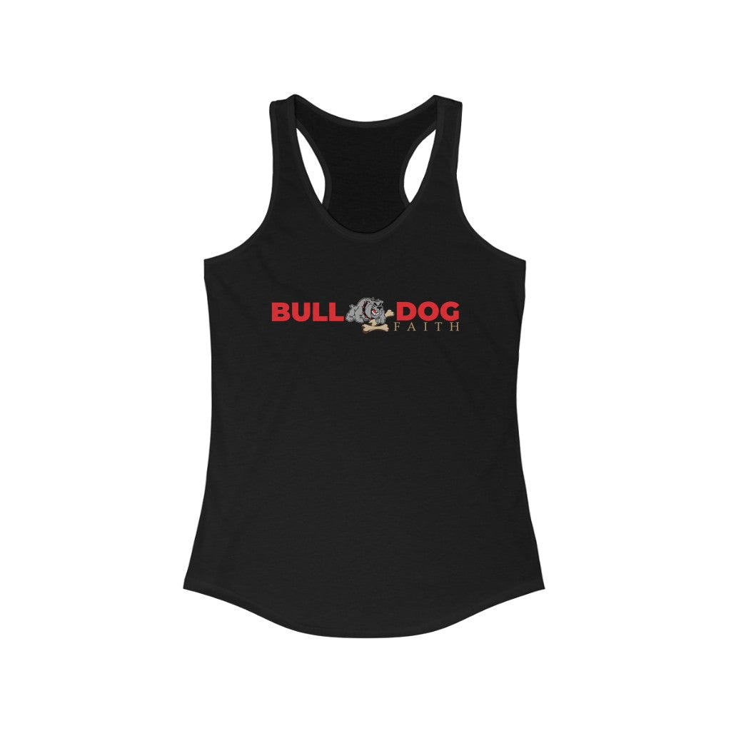 Women's Ideal Racerback Tank (Bulldog Faith)