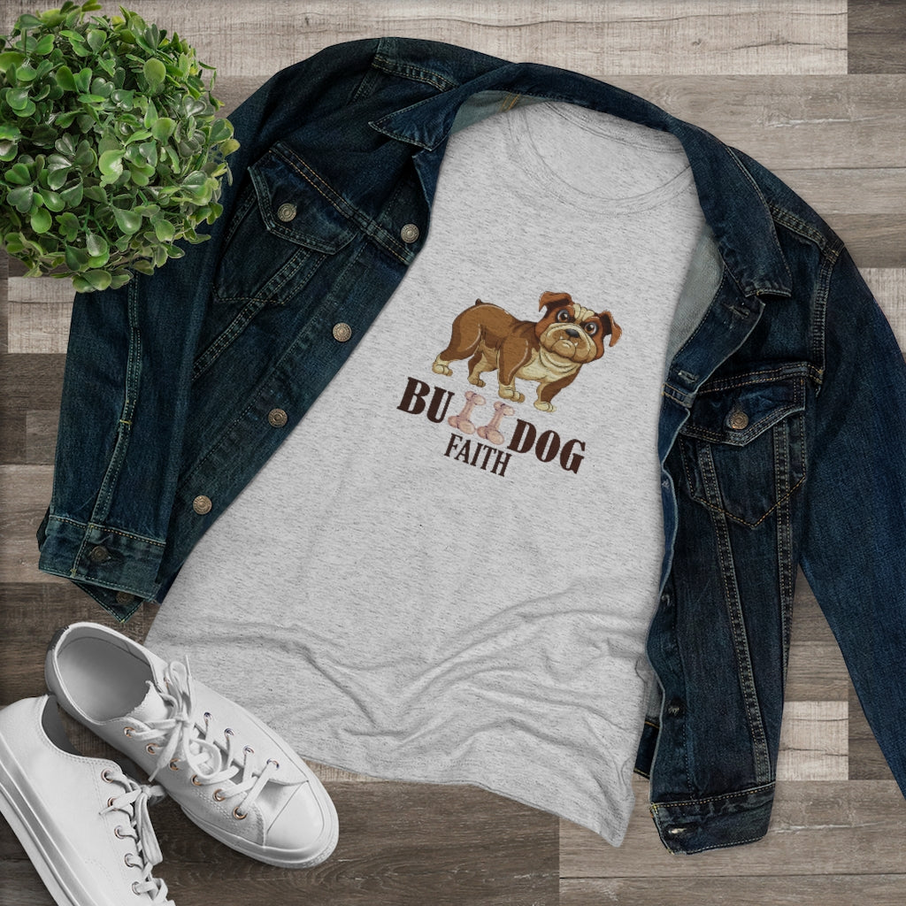 Women's Triblend Tee (Bulldog Faith)