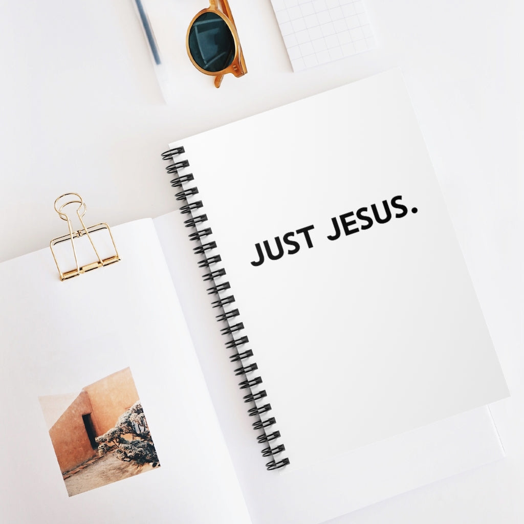 Spiral Notebook - Ruled Line (Just Jesus)