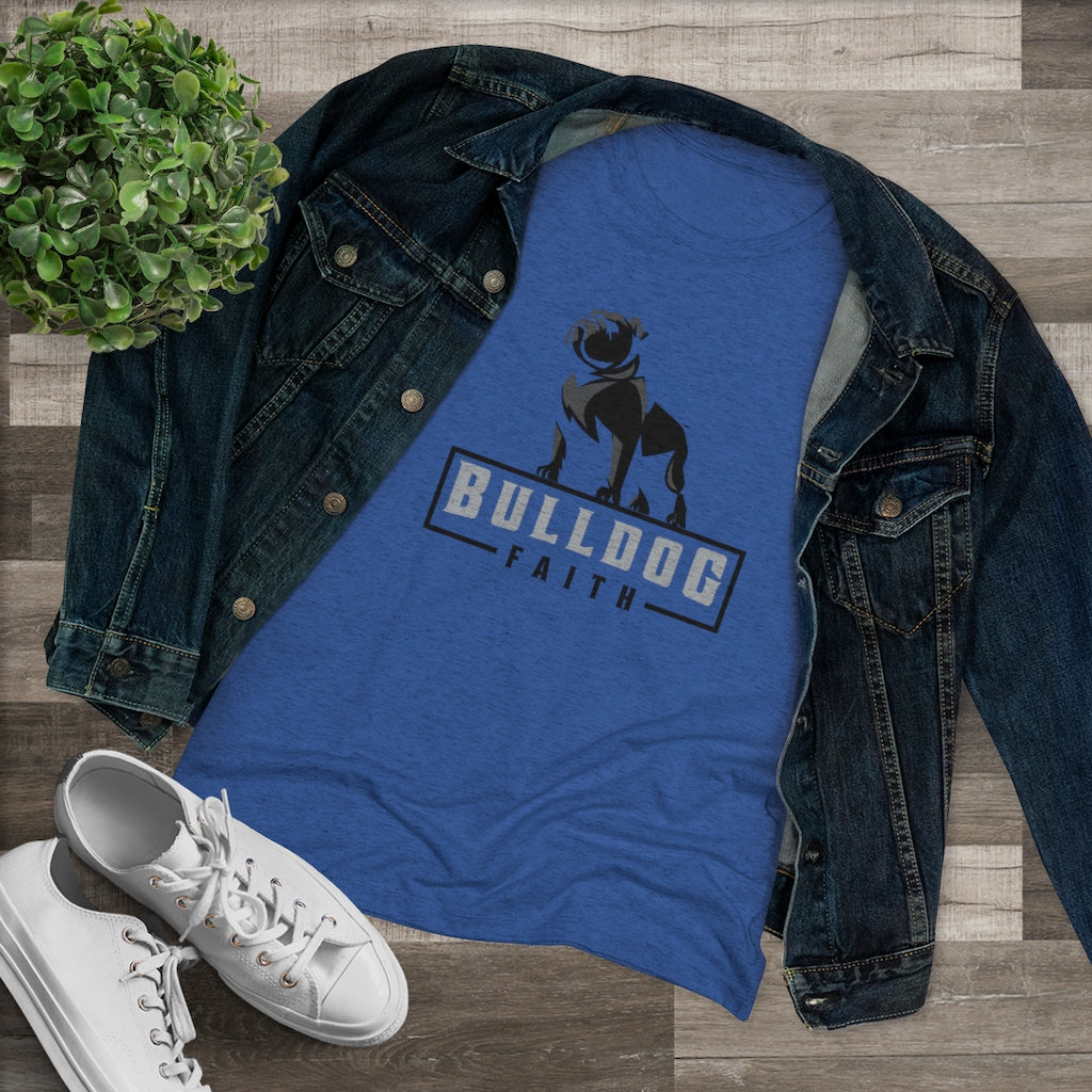 Women's Triblend Tee (Bulldog Faith)