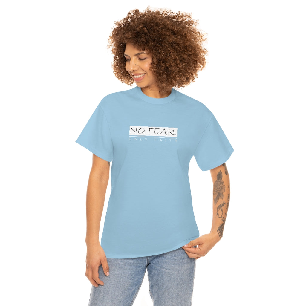 Unisex Heavy Cotton Tee (No Fear White)