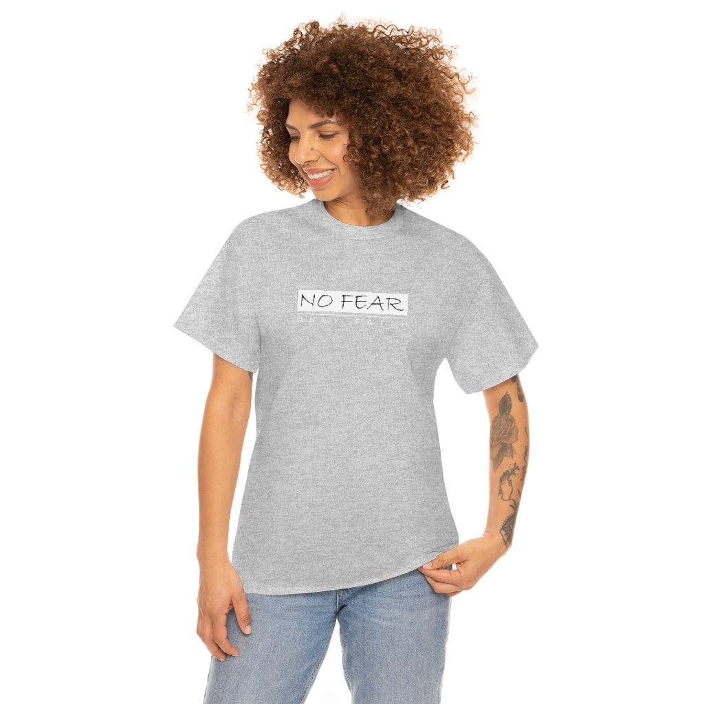 Unisex Heavy Cotton Tee (No Fear White)