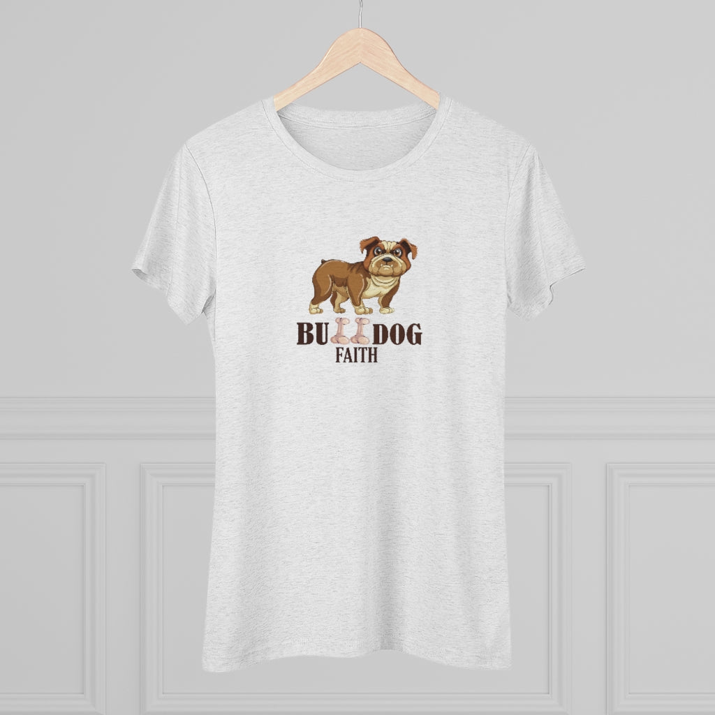 Women's Triblend Tee (Bulldog Faith)