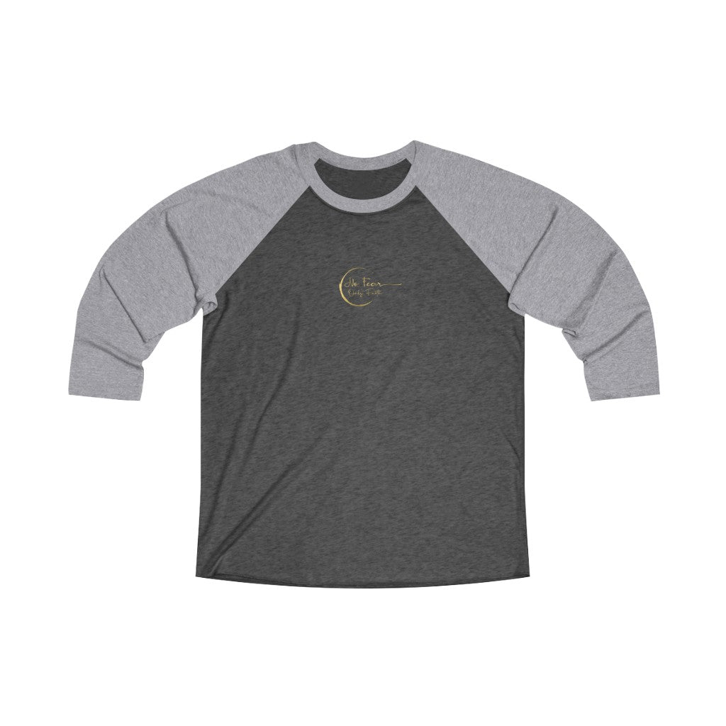 Unisex Tri-Blend 3\4 Raglan Tee (No Fear Gold)