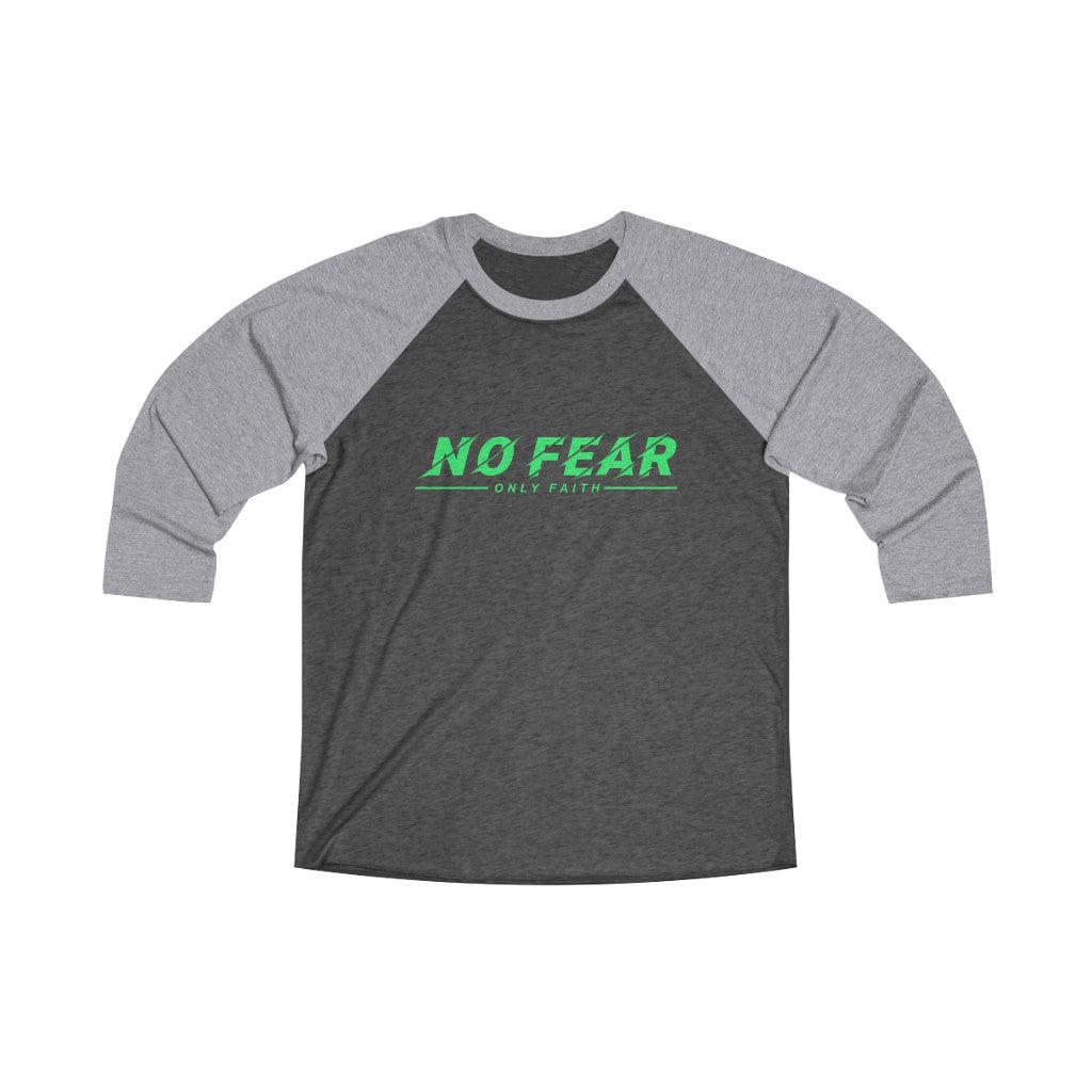 Unisex Tri-Blend 3\4 Raglan Tee (No Fear Green)