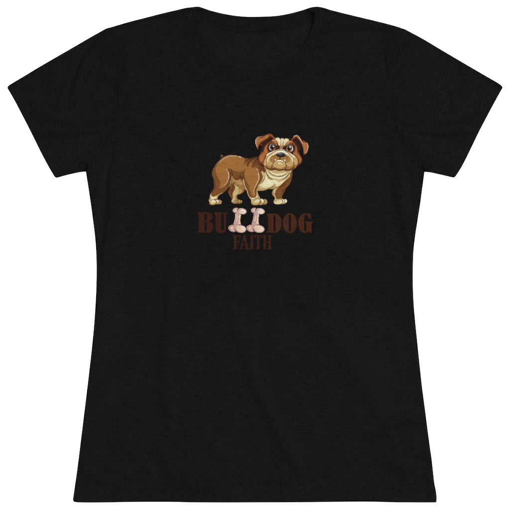 Women's Triblend Tee (Bulldog Faith)