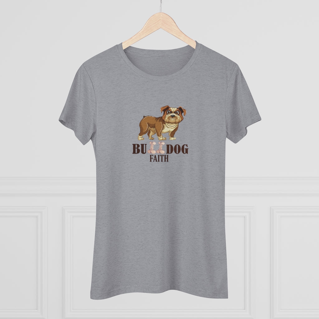 Women's Triblend Tee (Bulldog Faith)