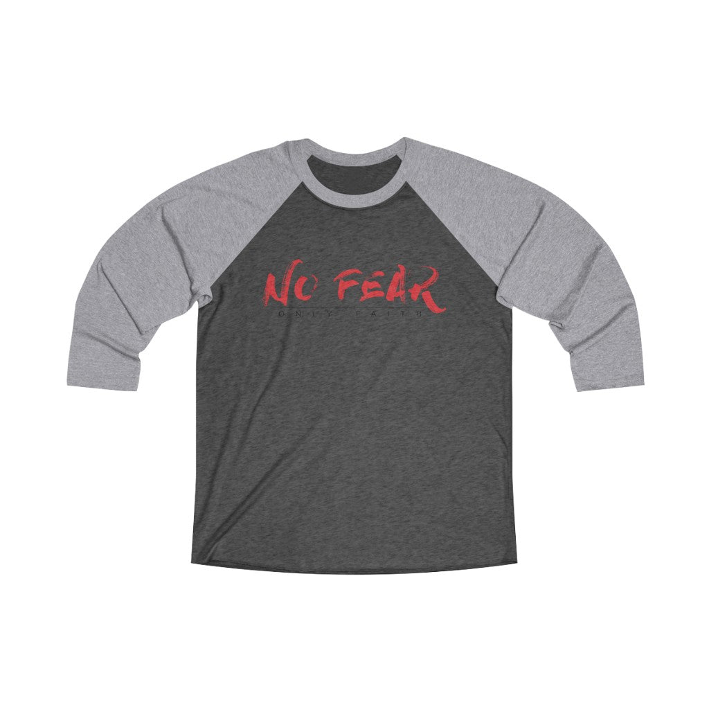 Unisex Tri-Blend 3\4 Raglan Tee (No Fear Red)