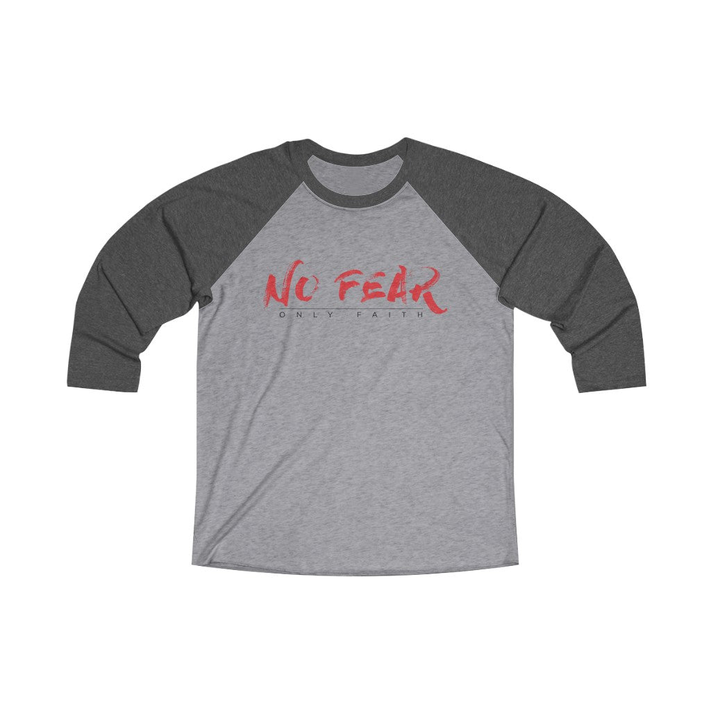 Unisex Tri-Blend 3\4 Raglan Tee (No Fear Red)