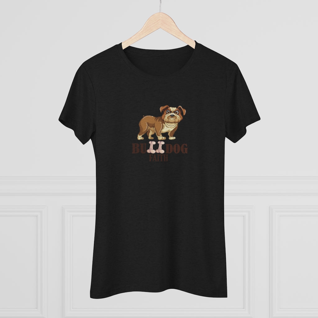 Women's Triblend Tee (Bulldog Faith)