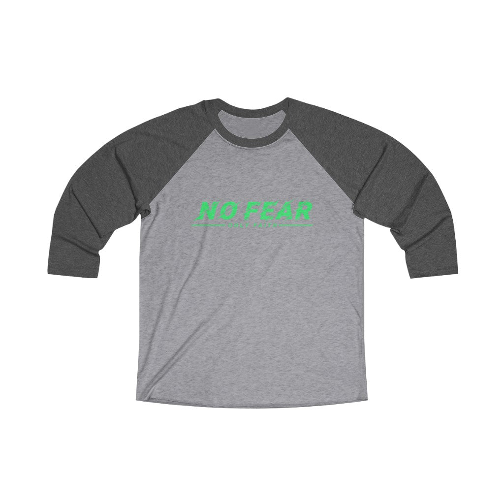 Unisex Tri-Blend 3\4 Raglan Tee (No Fear Green)