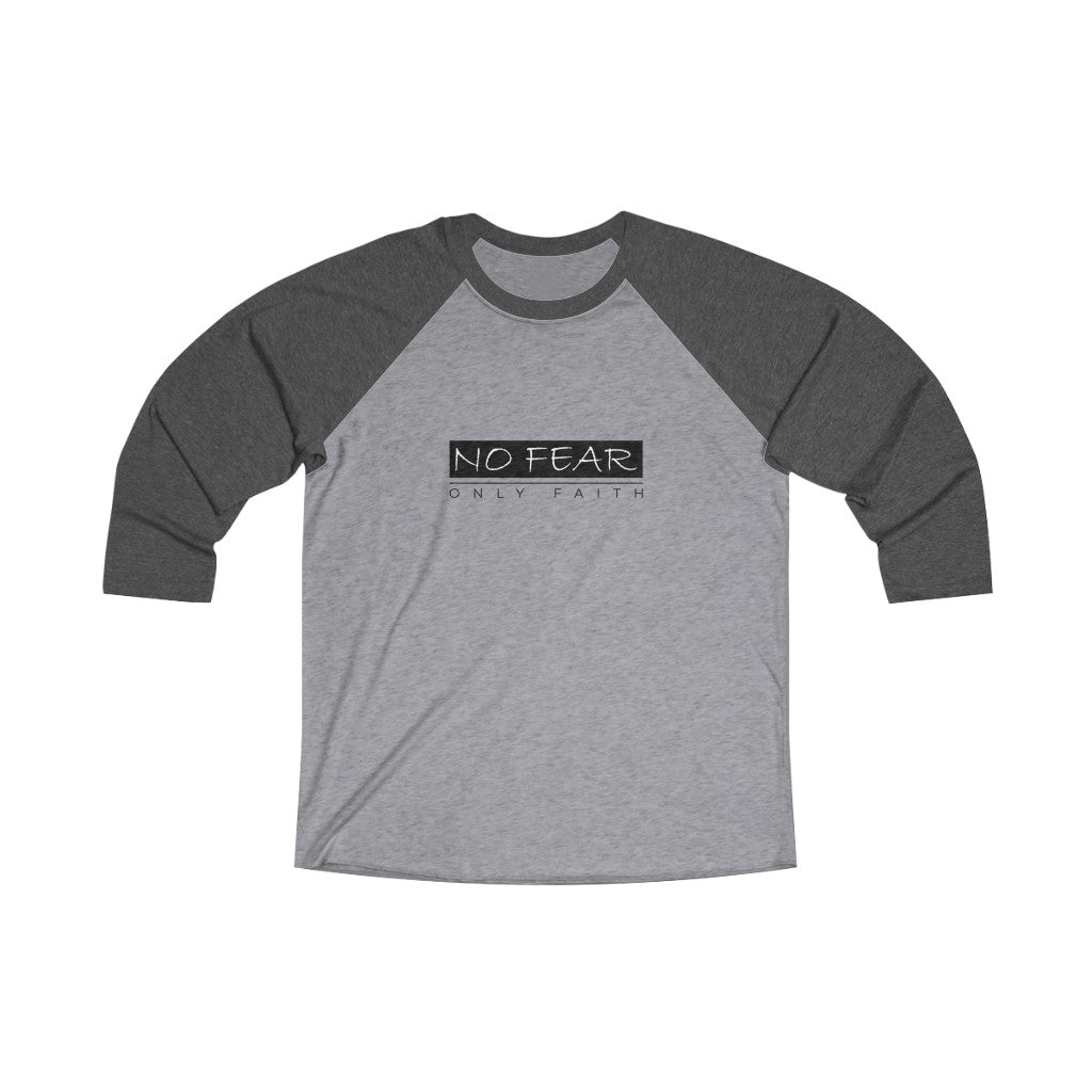 Unisex Tri-Blend 3\4 Raglan Tee (No Fear Black)