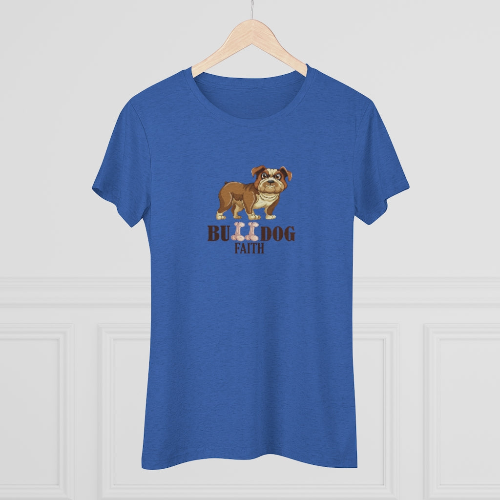 Women's Triblend Tee (Bulldog Faith)