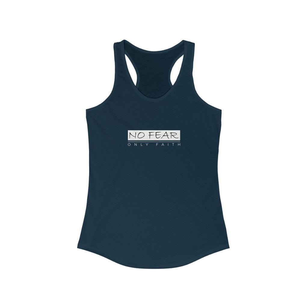 Women's Ideal Racerback Tank (No Fear White)