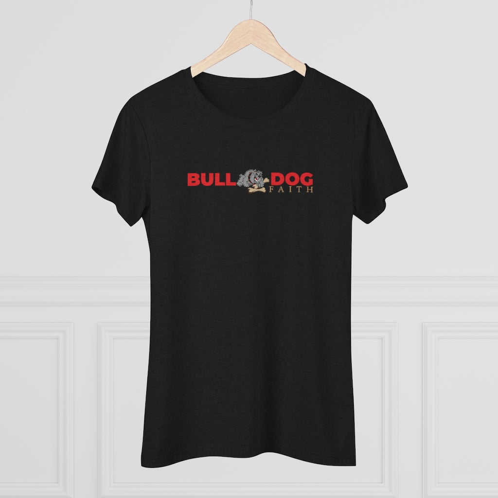 Women's Triblend Tee (Bulldog Faith)