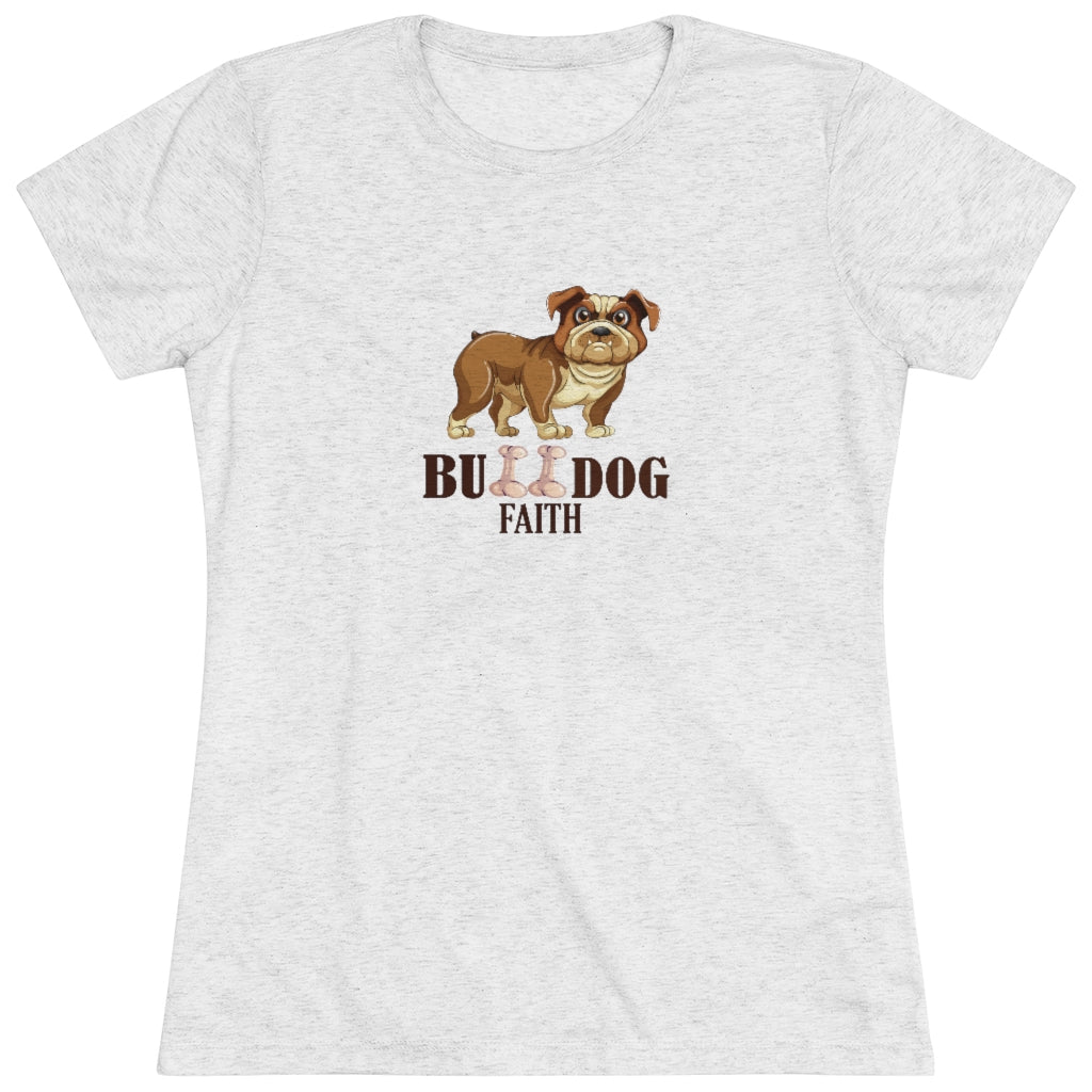 Women's Triblend Tee (Bulldog Faith)