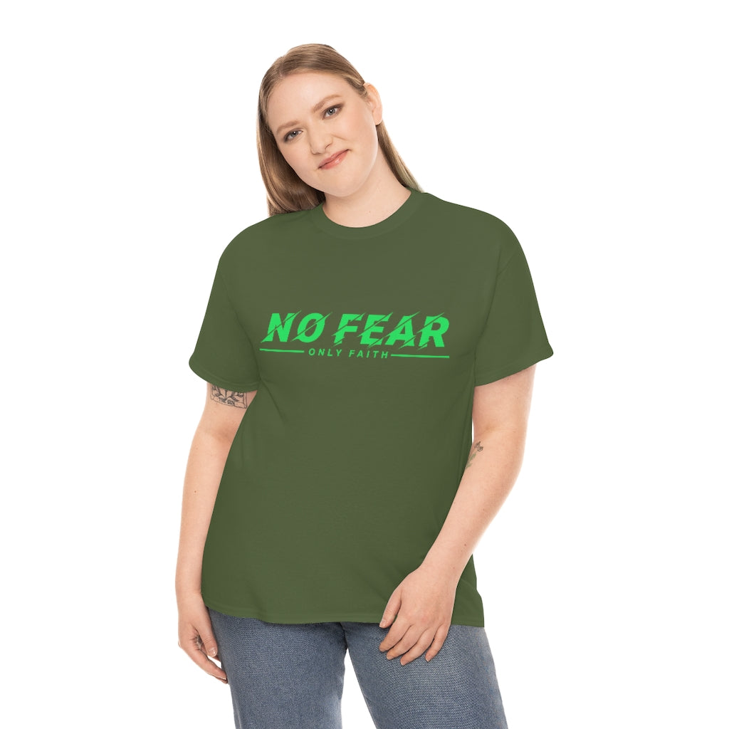 Unisex Heavy Cotton Tee (No Fear Green)