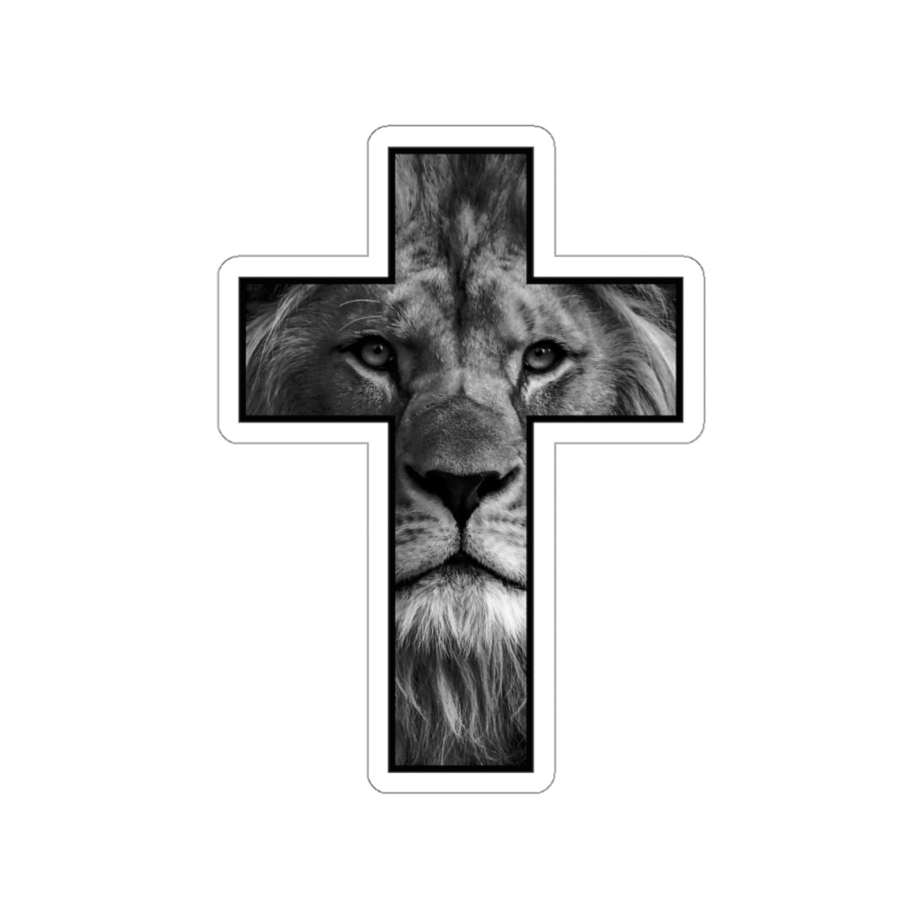 Kiss-Cut Stickers (Lion Cross Black)