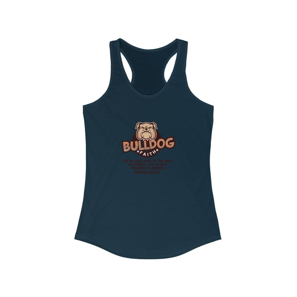 Women's Ideal Racerback Tank (Bulldog Faith)