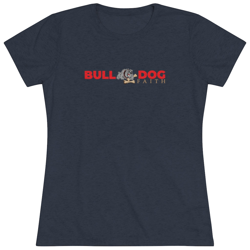 Women's Triblend Tee (Bulldog Faith)