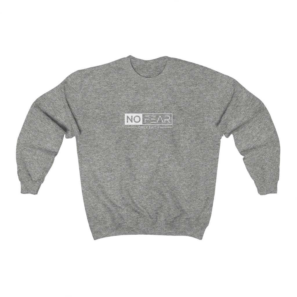 Unisex Heavy Blend™ Crewneck Sweatshirt (No Fear White)