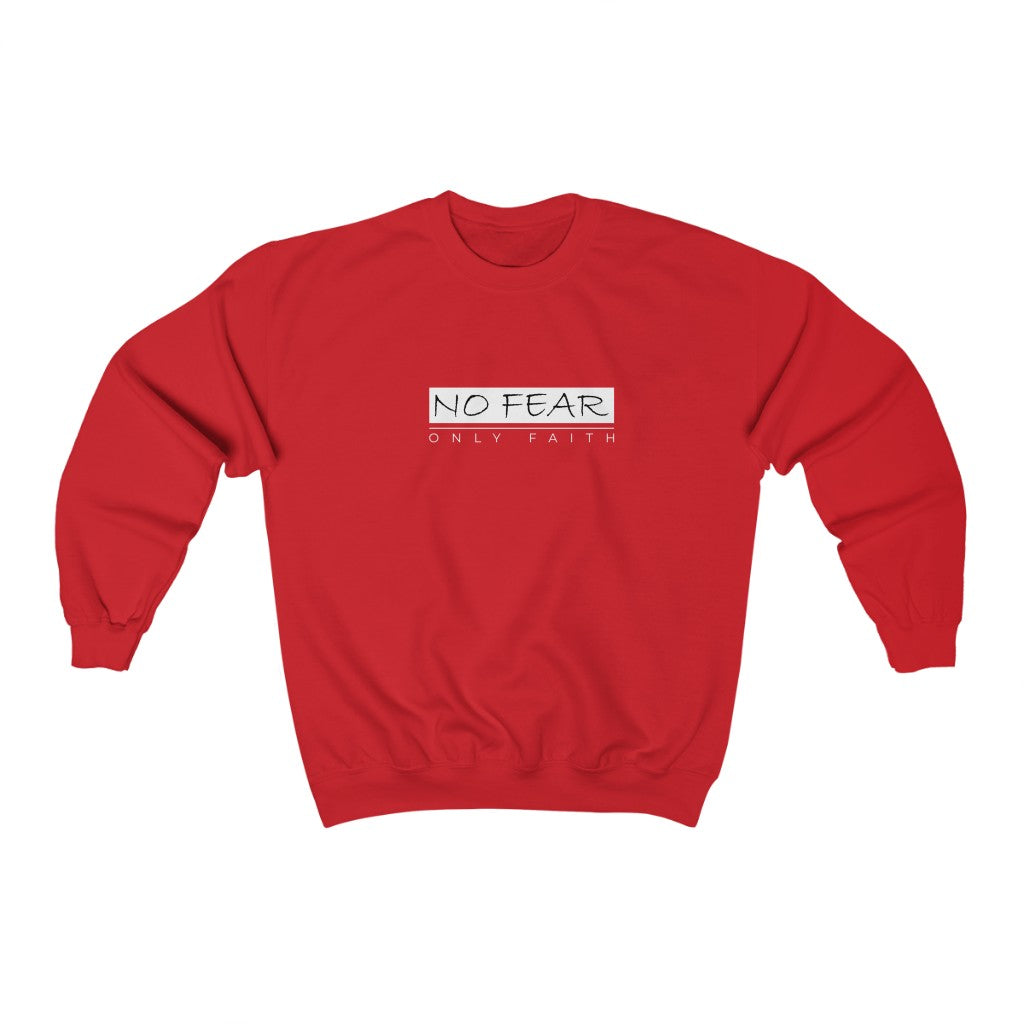 Unisex Heavy Blend™ Crewneck Sweatshirt (No Fear White)