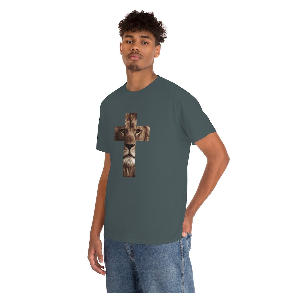 Unisex Heavy Cotton Tee (Gildan 5000) (Lion)