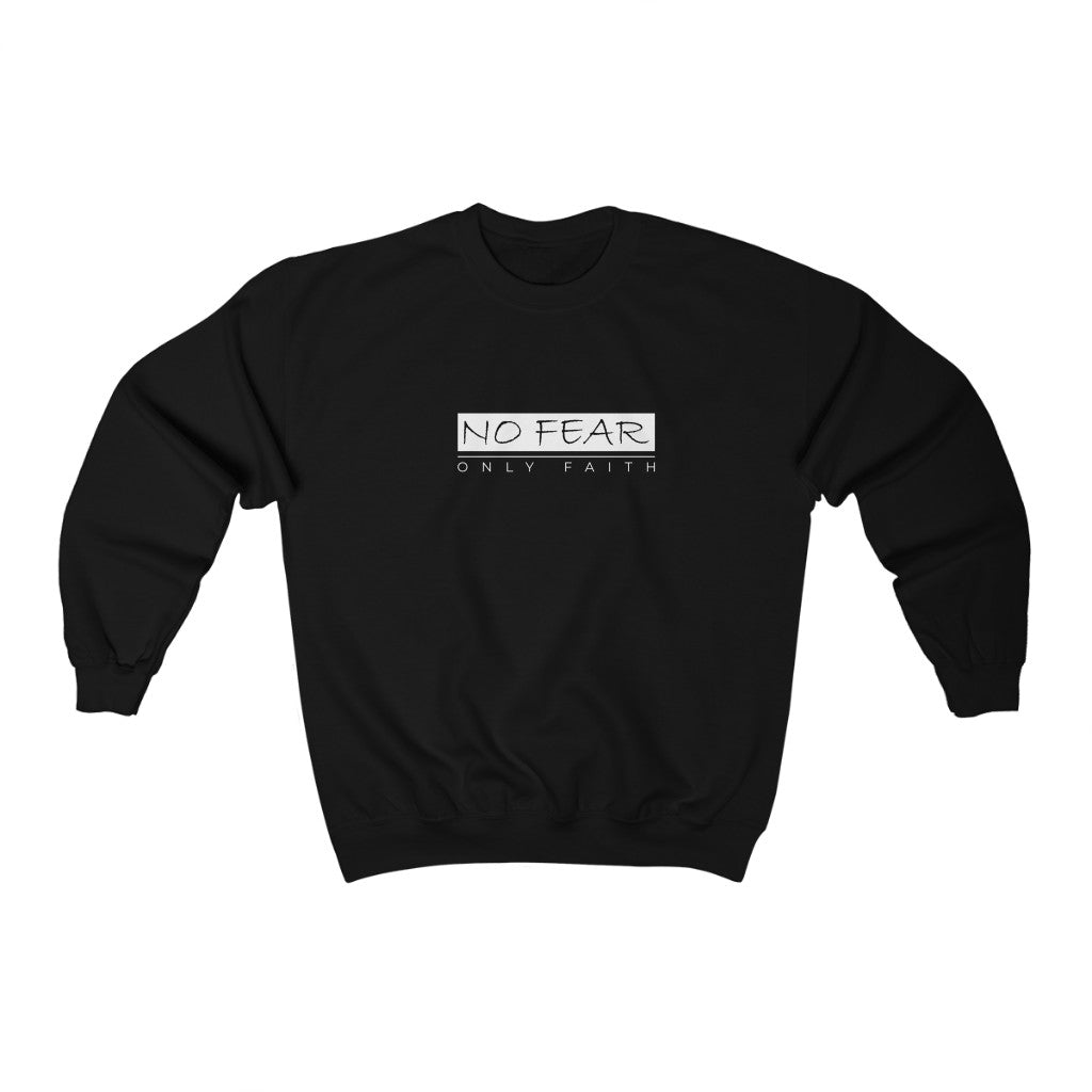 Unisex Heavy Blend™ Crewneck Sweatshirt (No Fear White)