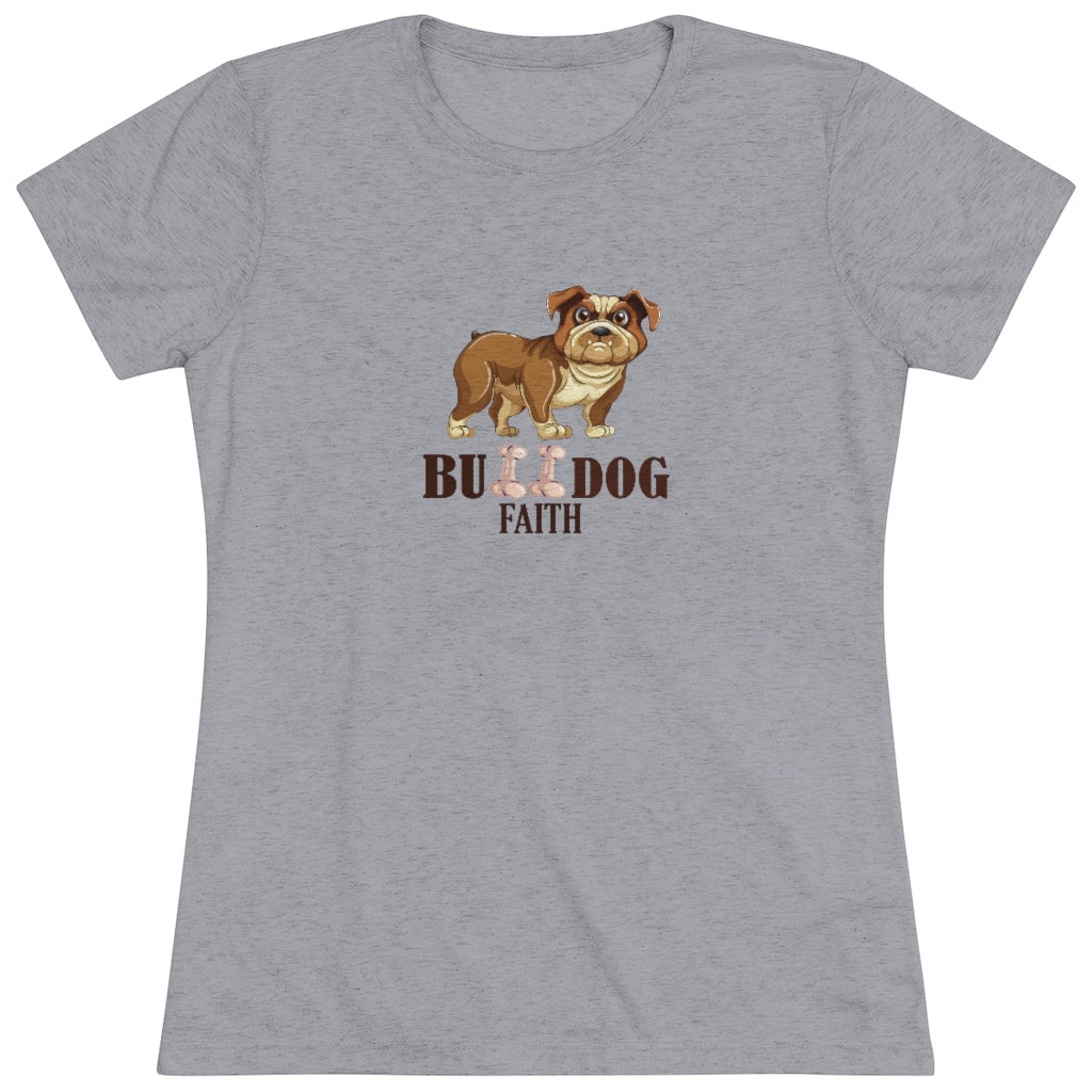 Women's Triblend Tee (Bulldog Faith)