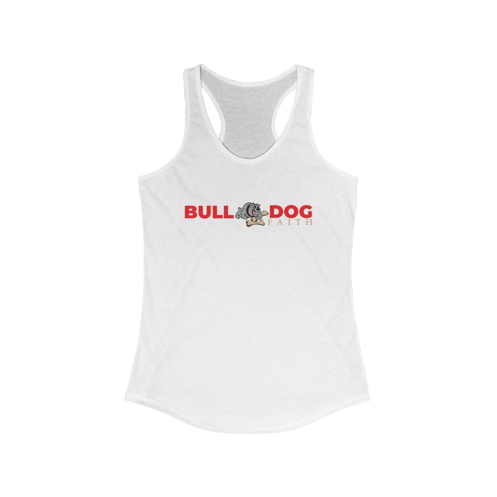 Women's Ideal Racerback Tank (Bulldog Faith)