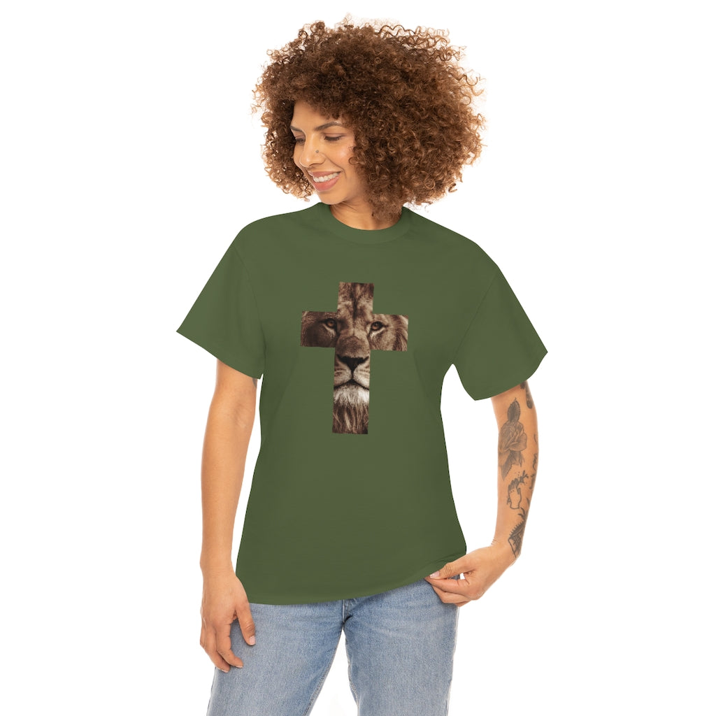 Unisex Heavy Cotton Tee (Gildan 5000) (Lion)